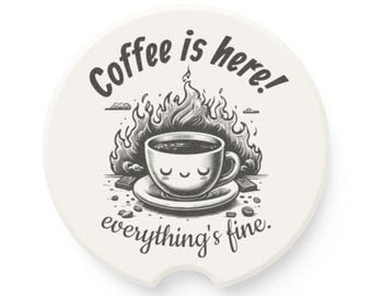 Il caffè è qui! Sottobicchiere in pietra saponaria