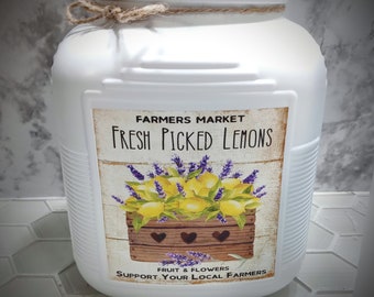 Lemon Lavender Canister, Farmhouse Cookie Jar,Snack Jar, Farmhouse Decor, Country Decor,Farmhouse Gift,Country Gift,Housewarming,Cottage