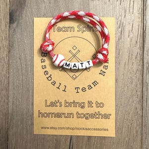 Personalized Baseball Bracelet, Sports Team Gift For Kids, Baseball Gift for Boys, MLB Gift