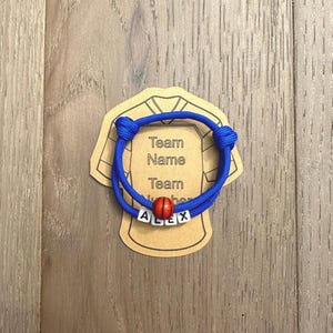 Personalized Basketball Bracelet, Basketball Team Gift For Boy, Party Favor for kid, End of Year Gift, Custom NBA Gift