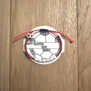 Personalized Soccer Team Bracelet, School Valentine&#39;s Day Gift For Boys, Soccer Mom Gift