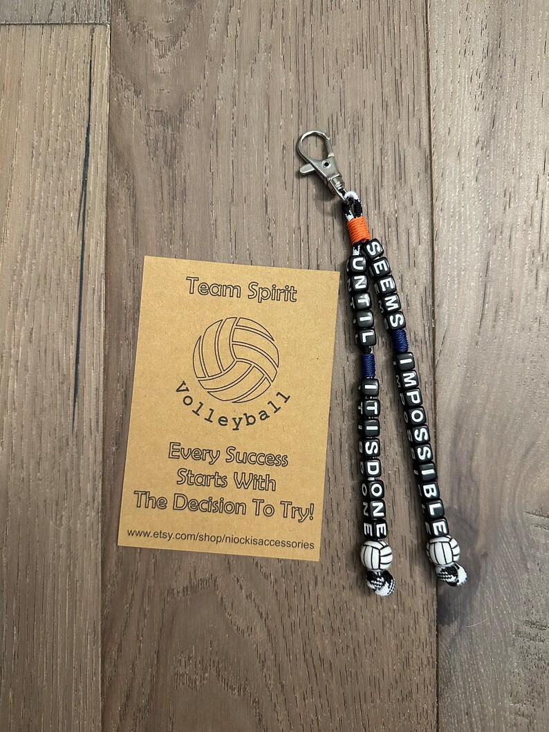 Personalized Volleyball Team Keychain, Volleyball Bag Tag for Girls