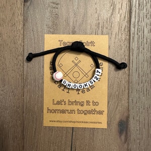 Personalized Baseball Team Bracelet, End of Year Gift For Boys, Baseball Mom Accessory