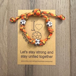 Soccer Charm Bracelet: Custom Team Colors, Sports Gift