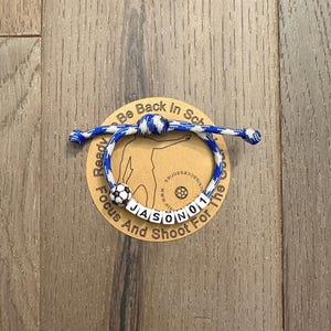 Personalized Soccer Charm Bracelet, Soccer Team Gift, Back To School Gift For Kids