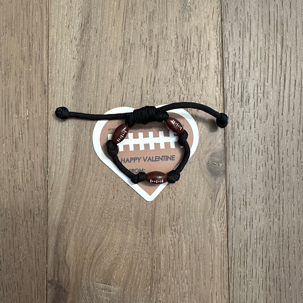 Personalized Football Charm Bracelet, Class Valentines Gifts For Kids