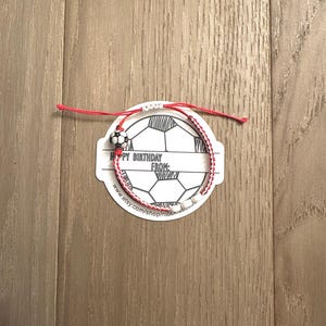 Personalized Soccer Team Bracelet, Birthday Gift For Boys, Soccer Party Favors For Kids