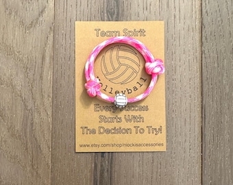 Personalized Volleyball Charm Bracelet, Sports Team Gift, Party Favor For Kids