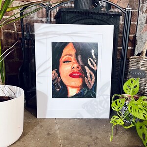 Sun Kissed: Expressive Female Portrait signed A3 Art Print plus mount