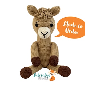 Crochet Alpaca- Alpaca Amigurumi, Crochet Llama, Crochet Toy, Llama Toy, Stuffed Animals, Alpaca Plush, Farm Animals- Made to Order