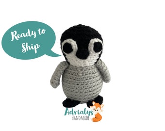 Crochet Penguin- Small Baby Penguin- Stuffed Penguin- Penguin Plush- Antarctica Animals- Crochet Toy- Toy Plush- Ready to Ship
