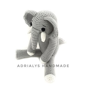 Crochet Elephant Crochet Animals Crochet Toy Elephant Nursery Decor Elephant Baby Shower Safari Animals Made to Order image 5