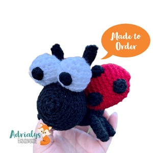Crochet Ladybug | Crochet Animals | Crochet Toy | Amigurumi Ladybug | Bugs | Ladybug Toy | Crochet Amigurumi | Made to Order