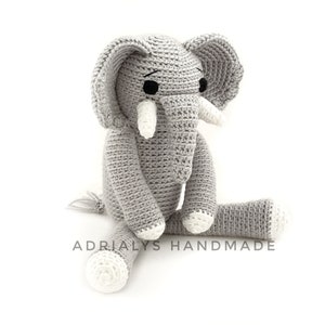 Crochet Elephant Crochet Animals Crochet Toy Elephant Nursery Decor Elephant Baby Shower Safari Animals Made to Order image 4