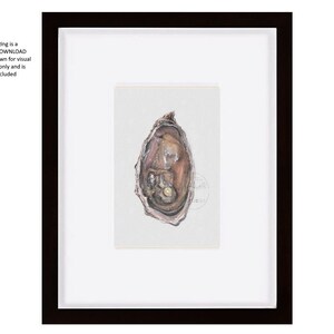 DIGITAL DOWNLOAD oyster pearl painting watercolor printable jpeg original art watercolour poster wall decor download print perriewinkles