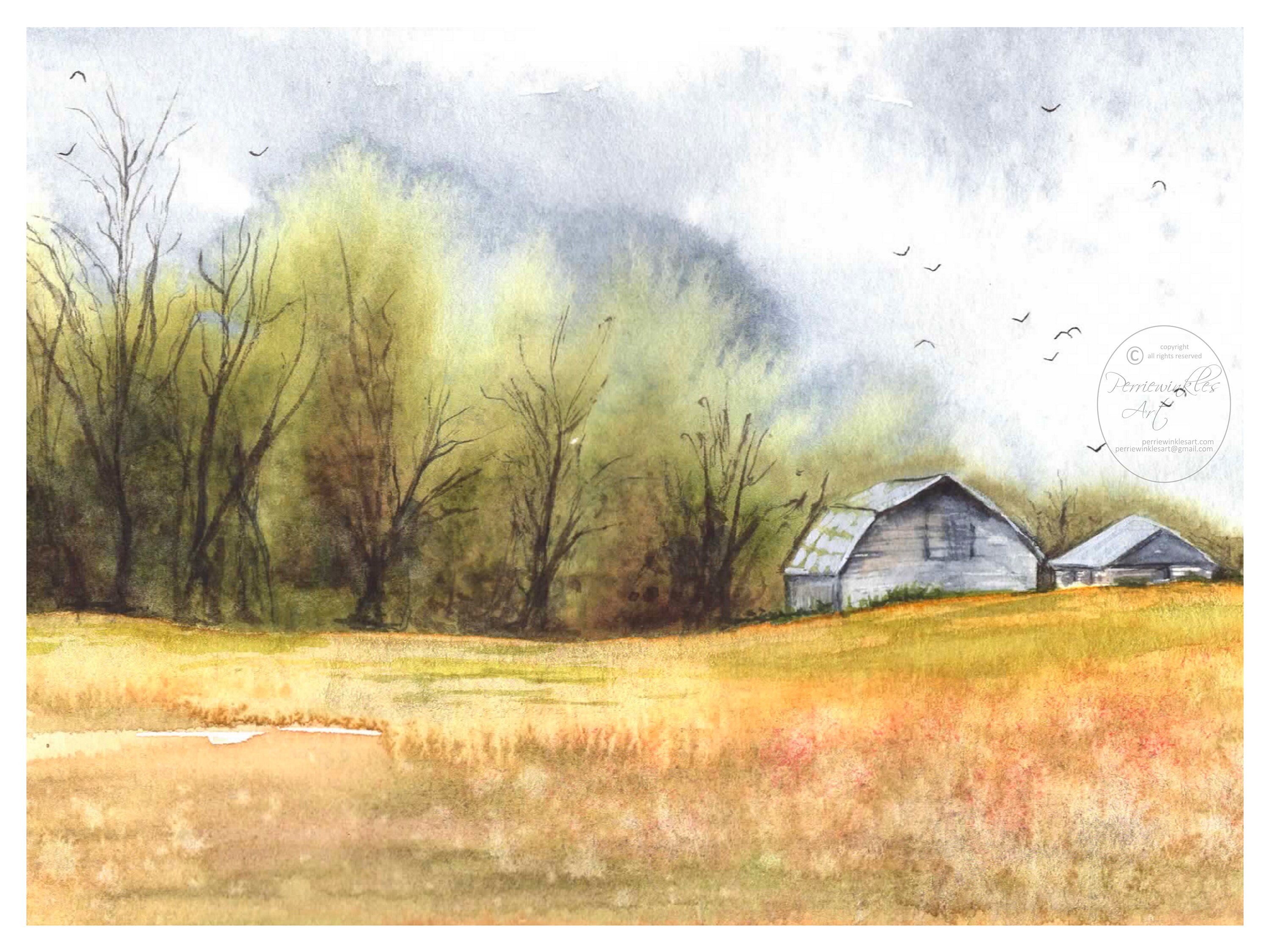水彩壁絵 Watercolor *The Tender Calf Calf* Calf Watercolor Baby Cow – Susan Windsor