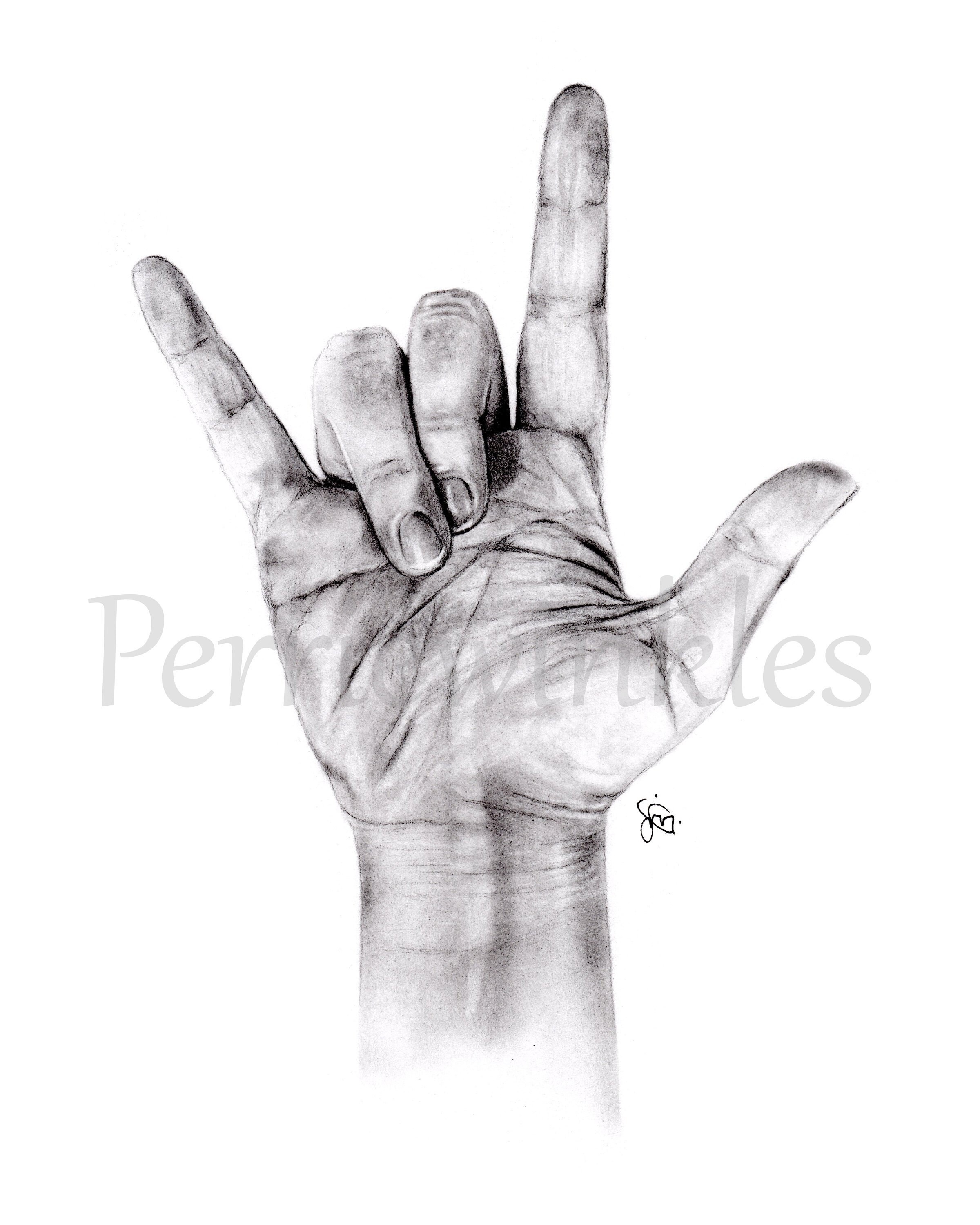 ASL Art Sign Language Art Asl Painting Sign Language Print Etsy