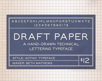 Draft Paper Font