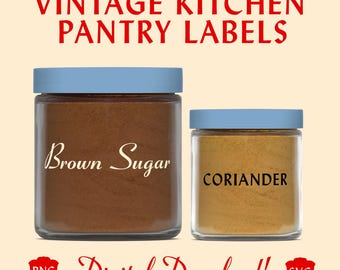 Printable Vintage SVG Kitchen Pantry Labels