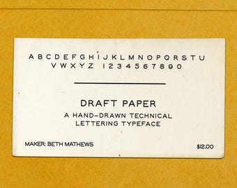 Vintage Drafting Font - Draft Paper