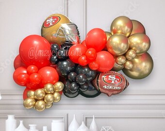 SUPER BOWL 49ers San Fransisco Party Balloon Decor, 49ers Super Bowl Party Football Balloon Garland San Francisco Balloon Arch Kit