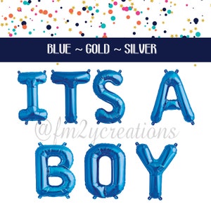ES UN NIÑO / Es un globo de letras para niños / Globos de baby shower para niños / Es un baby shower para niños / Oh Boy Boy Baby Shower / Banner de globos con letras