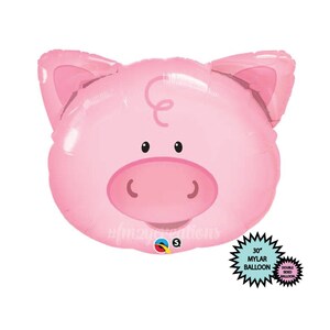 Pig Balloon | Farm Animal Balloons | Barnyard Birthday | Farm Birthday Party | Little Piggy Party | Farm Party Decor | Barnyard Cow Balloon