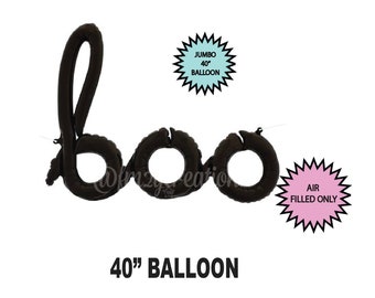 BOO Script Balloon | BOO Balloon | Boo Halloween Balloons | Here for the Boos Halloween Party Decor | Halloween Balloon BOO Letter Balloons