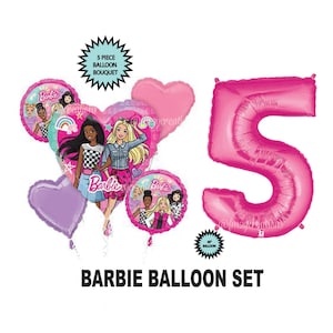 Barbie BIRTHDAY Party Balloons, BARBIE Party, Barbie Balloons BARBIE Balloon Bouquet, Barbie Movie, Barbie Pink Birthday, Barbie Balloons