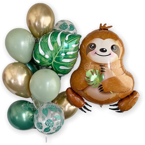 SLOTH Birthday | Sloth 1st Birthday | Sloth Balloon | Sloth Baby Shower | Sloth Party | Jungle Party | Safari Party | Sweet Baby Sloth Decor