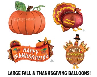 TURKEY Balloons | Thanksgiving BALLOONS Party | Pumpkin Balloons | Friendsgving Party | Fall Turkey Balloons | Thanksgiving Decor