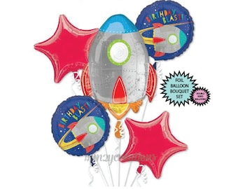 Décoration de fête SPACE | Fête de l'espace | C'est l'anniversaire | Ballon astronaute | Fête de l'espace | Ballons d'anniversaire spatiaux | Deux la lune