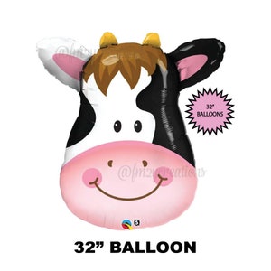 Cow Balloon | FARM ANIMAL Balloon | Farm Party | Barnyard Party | Cow Mylar Balloon | Farm Birthday | Cowboy Cowgirl Party | Cow Print