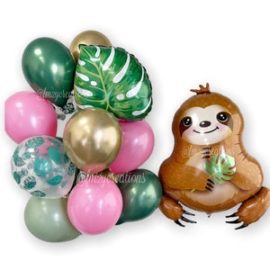 SLOTH Birthday | Girl Sloth 1st Birthday | Sloth Balloon | Sloth Baby Shower | Sloth Party | Jungle Party | Safari Party | Sweet Baby Sloth