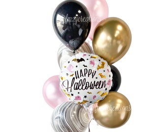 Pink Halloween Balloons | Bat Halloween Party Balloons | Boo Halloween Decor | Halloween Party | Latex Balloons | Bat Balloons Halloween