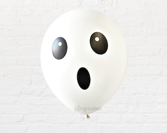 Ghost Balloons | Ghost Face Balloon Halloween Party | Halloween Balloon | 11" Latex Ghost Balloons Halloween Decor | Bat Halloween Birthday