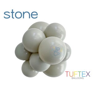 TUFTEX STONEバルーン、ストーングレーバルーンTuftex、マットグレーブライダルシャワー、ベージュニュートラルバルーンベビーシャワー、Tuftexライトグレーバルーン