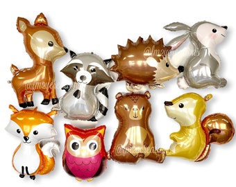 Woodland Animal Balloons | Woodland Balloons |  Woodland BABY Shower | Woodland Birthday Party Decor | Woodland Animal Party Forest Friends