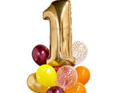 Fall First Birthday Party Balloons | Fall Balloons | 1st Birthday Number Balloon | Pumpkin Fall Birthday Party Decor | Fall Birthday Party Il_170x135