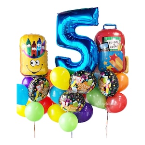 Back to School Balloons | First Day of School Balloons | Back 2 School Party Decorations | Classroom Deco | 1st Day of School Balloons