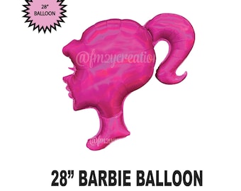BARBIE Party Ballonnen Barbie Hoofd Ballon PARTY Decor, Barbie Party, Barbie Ballon Boeket, Roze Barbie Bachelorette Decor, Discobal