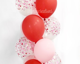 Valentines Balloons | Heart Latex Balloons | Red Balloons | Pink Balloons | Heart Galentines Day BALLOONS | Valentines Balloon | VDB8