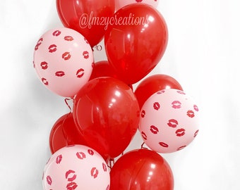 Kiss Balloons | Lip Balloon | Kissy Balloon | Red Lip Balloons | Red Lip Theme | Make Up Party | Galentines Day | Valentines Balloons | VDB9