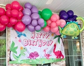 GIRL Dinosaur Party Balloons | Girl Dinosaur Birthday Party | Girl Dinosaur Balloon Garland DIY | Dinosaur Balloons Arch | Girl Three Rex Il_170x135