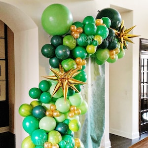 GREEN Balloon Garland Green and Gold Balloon Garland Arch Kit |  St Patricks Day Green Baby Shower Balloon Garland | Wedding Bridal Shower