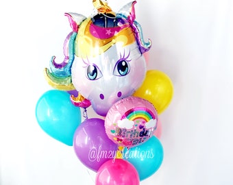 UNICORN BIRTHDAY PARTY | Unicorn Balloons | Pastel Unicorn Balloons | Party Balloons | Magical Unicorn Party Decor | Rainbow Unicorn BB21