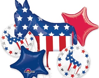 Democrat Balloons Election Day Balloons | Patriotic Voting Balloons | Democrat Decor | Election Party Democrat Donkey Balloons | Biden 2024