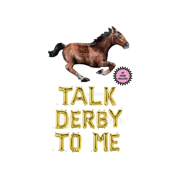 KENTUCKY DERBY Party BALLOONS | Talk Derby to Me Party | Derby Bridal Shower | Horse Party Balloons Derby Decor | Derby Bachelorette
