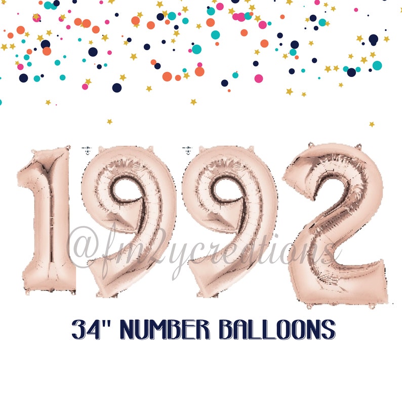 30th Birthday Balloons Thirty Birthday Black Number Balloons Birthday Decor 30th birthday for Him Dirty 30 1992 30th Party Decor image 2