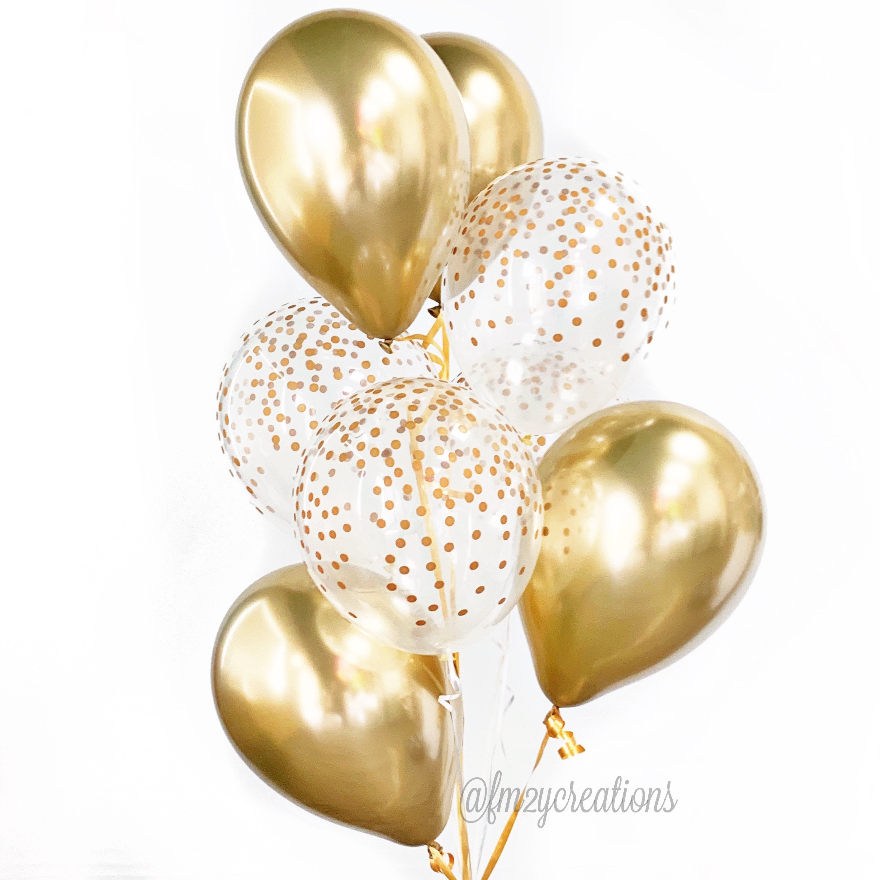 Chrome Gold 5 inch Air Fill Latex Balloons Birthday Party Event Decotex Chrome Gold 5 inch Air Fill Latex Balloons Birthday Party Event Decotex